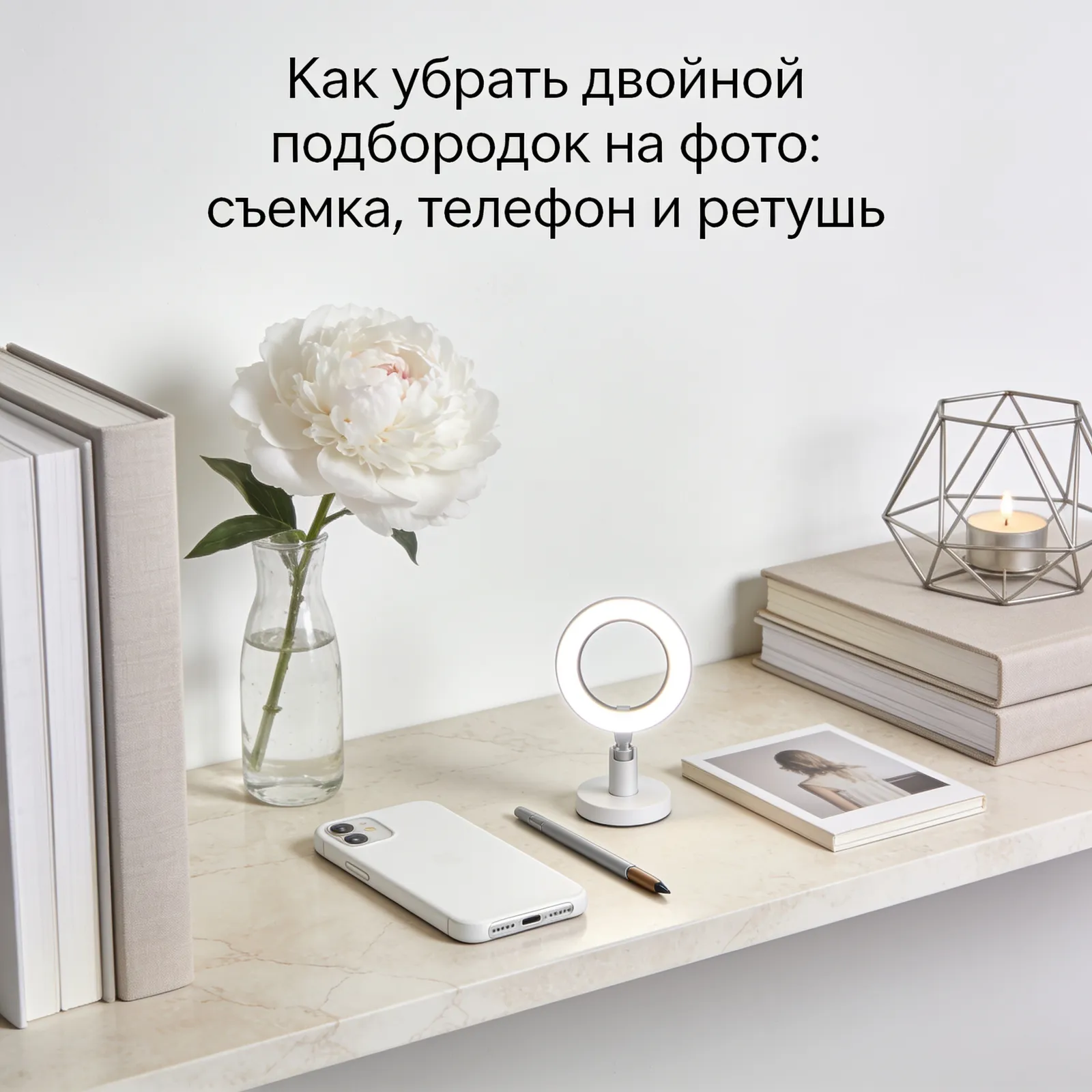 Как убрать двойной подбородок на фото: съемка, телефон и ретушь — декор