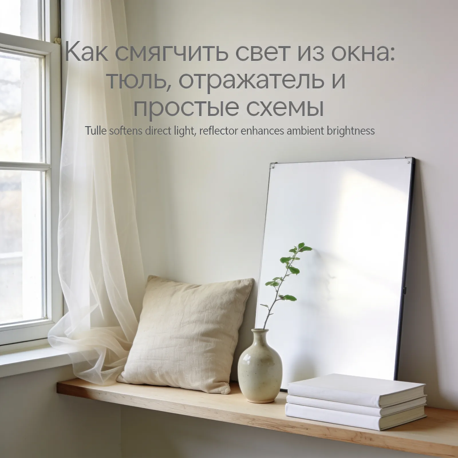 Как смягчить свет из окна: тюль, отражатель и простые схемы — декор